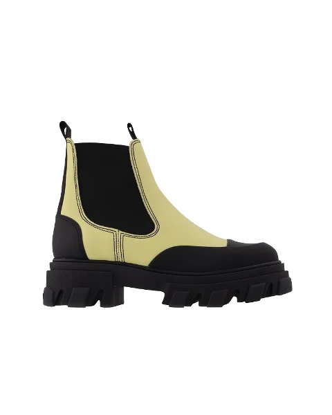 ganni boots yellow