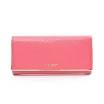 Pink Leather Prada Wallet