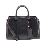 Black Leather Louis Vuitton Soufflot