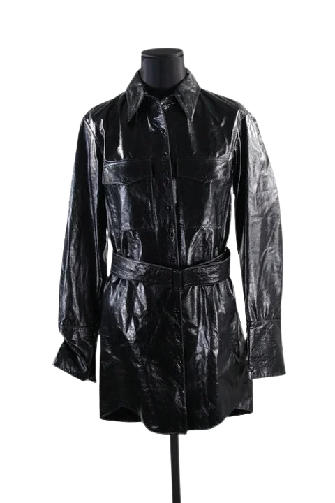 Black Leather Olivier Theyskens Jacket