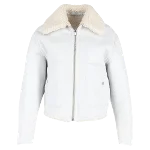 White Leather Alexander McQueen Jacket