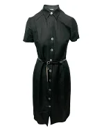 Black Linen Marella Dress