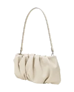 Beige Leather Staud Shoulder Bag