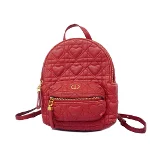 Red Leather Dior Backpack