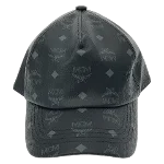 Black Fabric MCM Hat