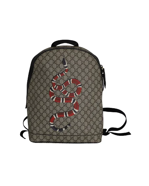 Grey Coated canvas Gucci Backpack