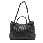 Black Leather Bottega Veneta Shoulder Bag