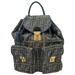 Brown Canvas Fendi Backpack