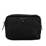 Black Canvas Prada Pouch