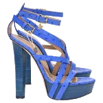 Blue Leather Dsquared2 Sandals