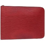 Red Leather Louis Vuitton Clutch
