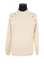 White Viscose Maje Sweater