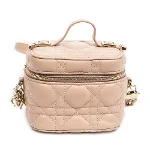 Beige Leather Dior Vanity Bag