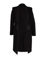Black Wool Balmain Coat