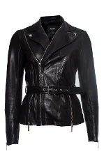 Black Leather Arma Jacket