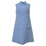 Blue Wool Valentino Dress