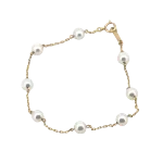 Gold Metal Mikimoto Bracelet