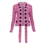 Pink Polyester Balmain Jacket