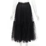 Black Fabric Dior Skirt