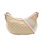 Beige Canvas Gucci Shoulder Bag