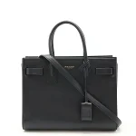 Black Leather Yves Saint Laurent Sac de Jour