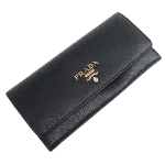 Black Leather Prada Wallet