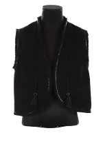 Black Fabric Maje Jacket