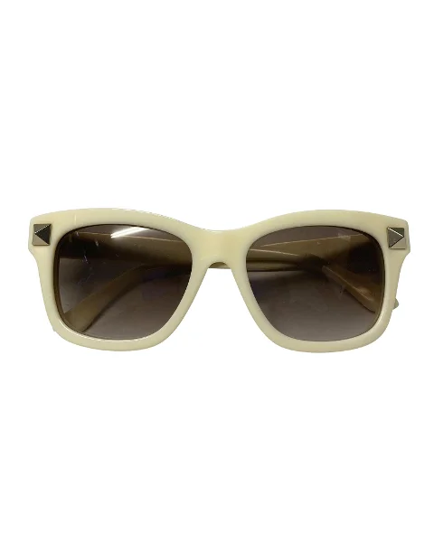 White Fabric Valentino Sunglasses