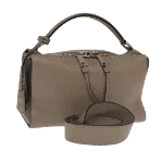 Beige Leather Fendi Handbag