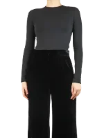 Black Fabric The Row Top