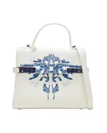 White Leather Delvaux Handbag