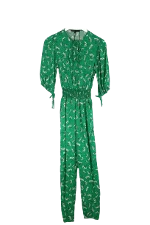 Green Viscose Maje Jumpsuit