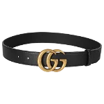 Black Leather Gucci Belt