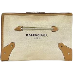 Beige Cotton Balenciaga Clutch