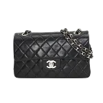 Black Leather Chanel Timeless