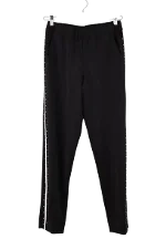 Black Polyester Maje Pants