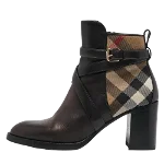 Black Canvas Burberry Boots