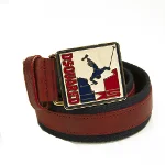 Red Leather Dsquared2 Belt