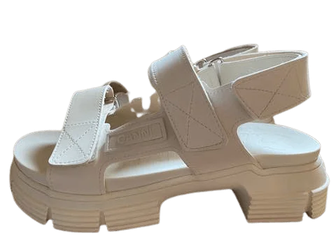 White Rubber Ganni Sandals