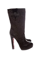 Black Leather Christian Louboutin Boots