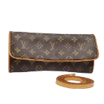 Brown Canvas Louis Vuitton Twin Pochette