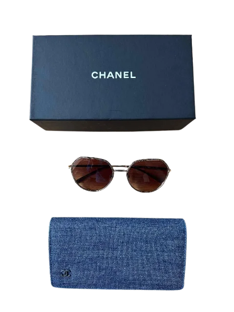 Metallic Metal Chanel Sunglasses