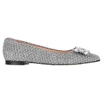 Silver Polyester Stuart Weitzman Flats