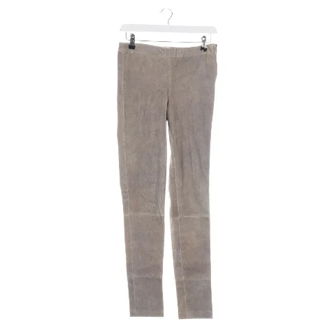 Grey Leather Arma Pants