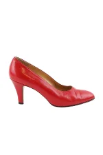 Red Leather Celine Heels