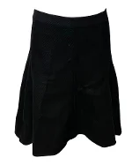 Black Wool Celine Skirt