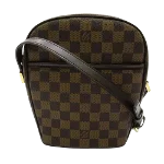 Brown Canvas Louis Vuitton Damier Ebene Ipanema