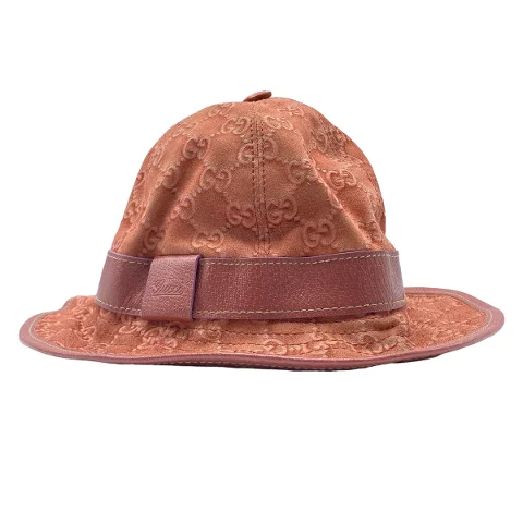 Pink Leather Gucci Hat