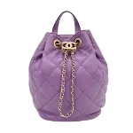 Purple Leather Chanel Backpack