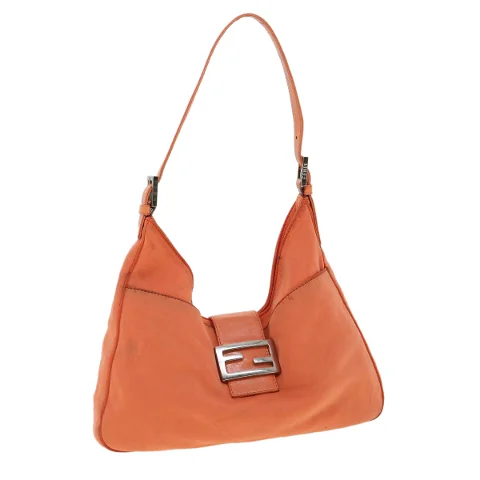 Orange Canvas Fendi Shoulder Bag